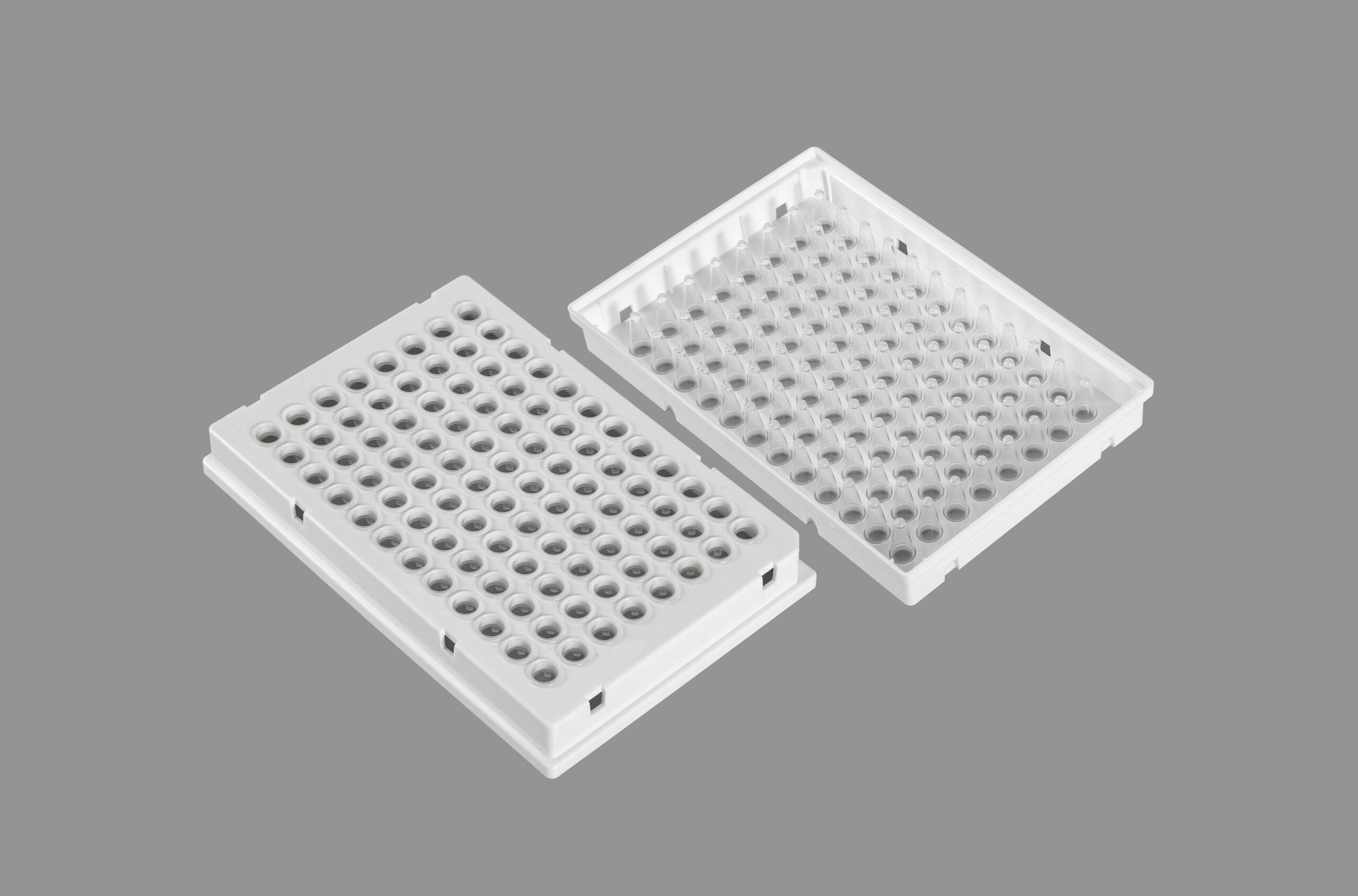 96 Well PCR plate, 0.2 mL, Full skirt, White shell, clear wells