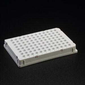 96 Well PCR Plate, 0.2 ml, Full skirt, White shell, white wells
