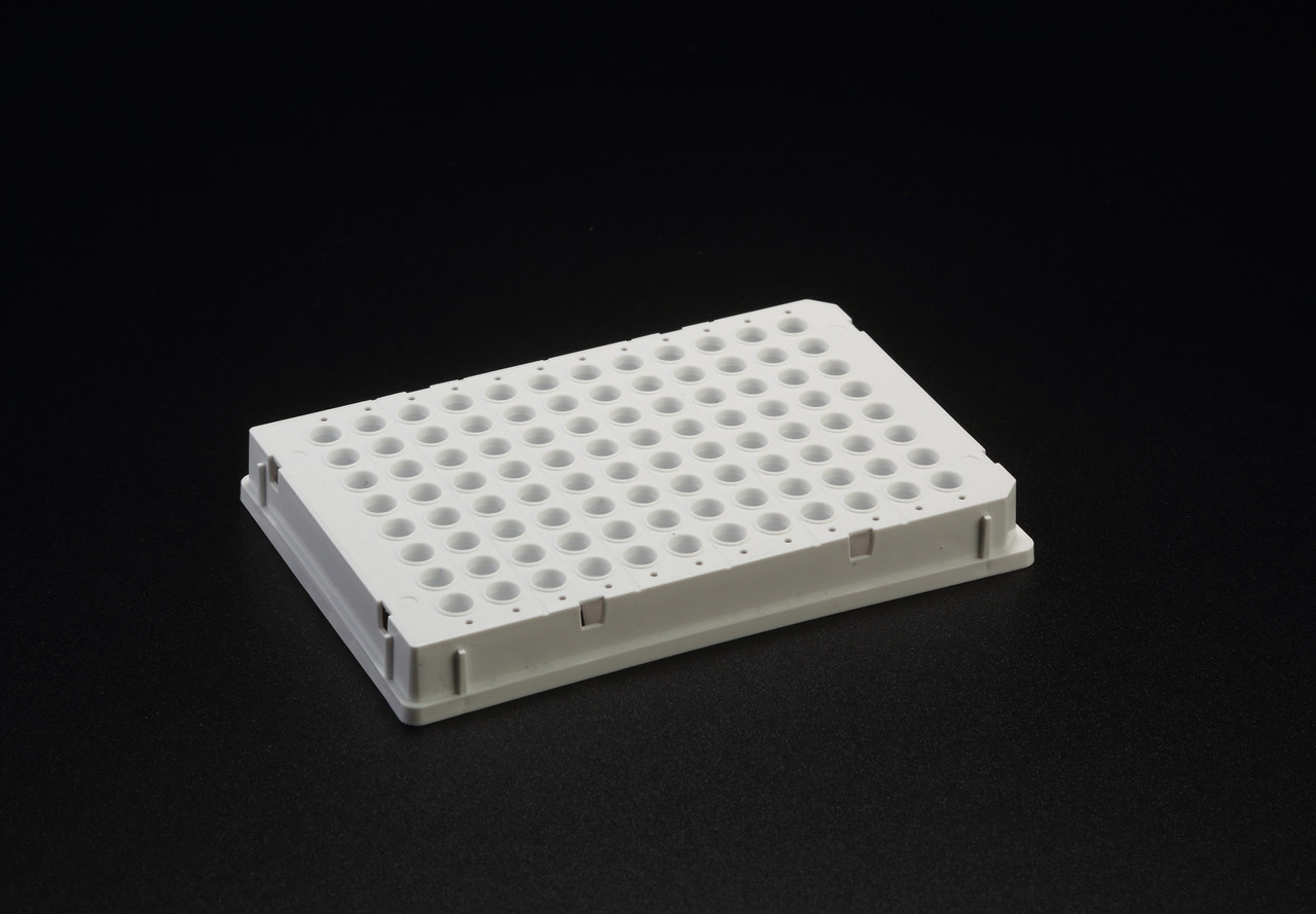 96 Well PCR Plate, 0.2 ml, Full skirt, White shell, white wells